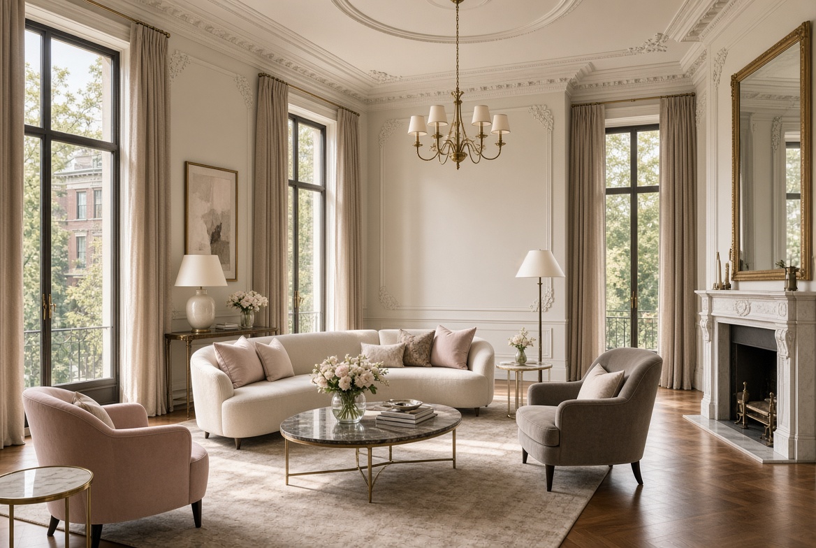 Light-filled residential interior suited to Brookline home presentation