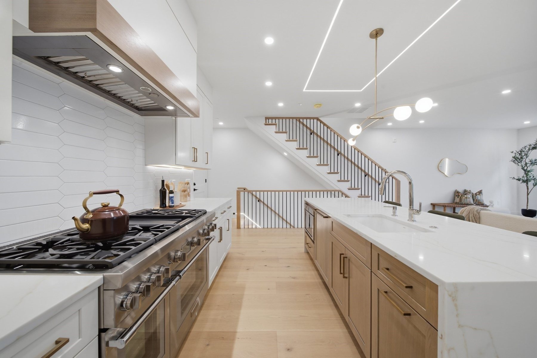 Kitchen range at 421 East Sixth Street, Residence 4, South Boston