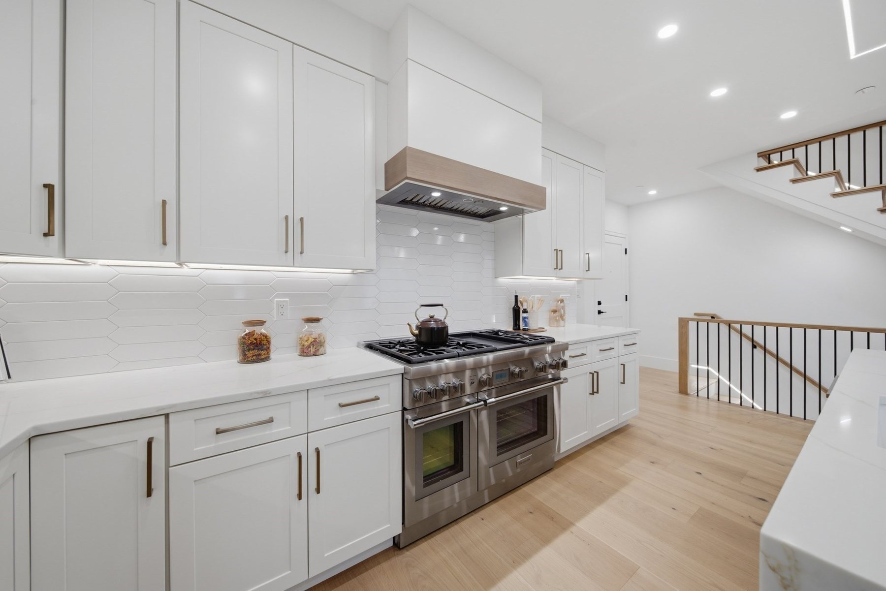 Kitchen cooktop at 421 East Sixth Street, Residence 4, South Boston