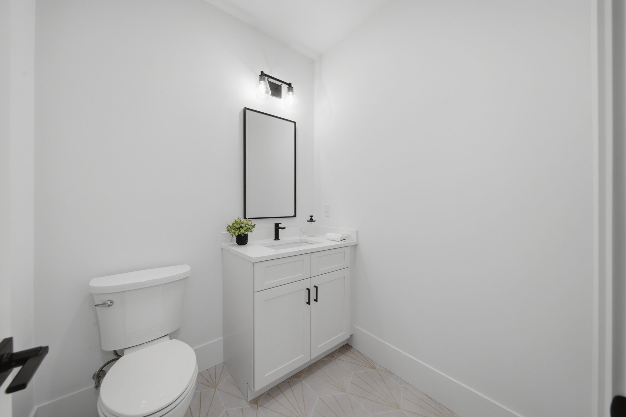 Finished powder room at 421 East Sixth Street, Residence 4, South Boston