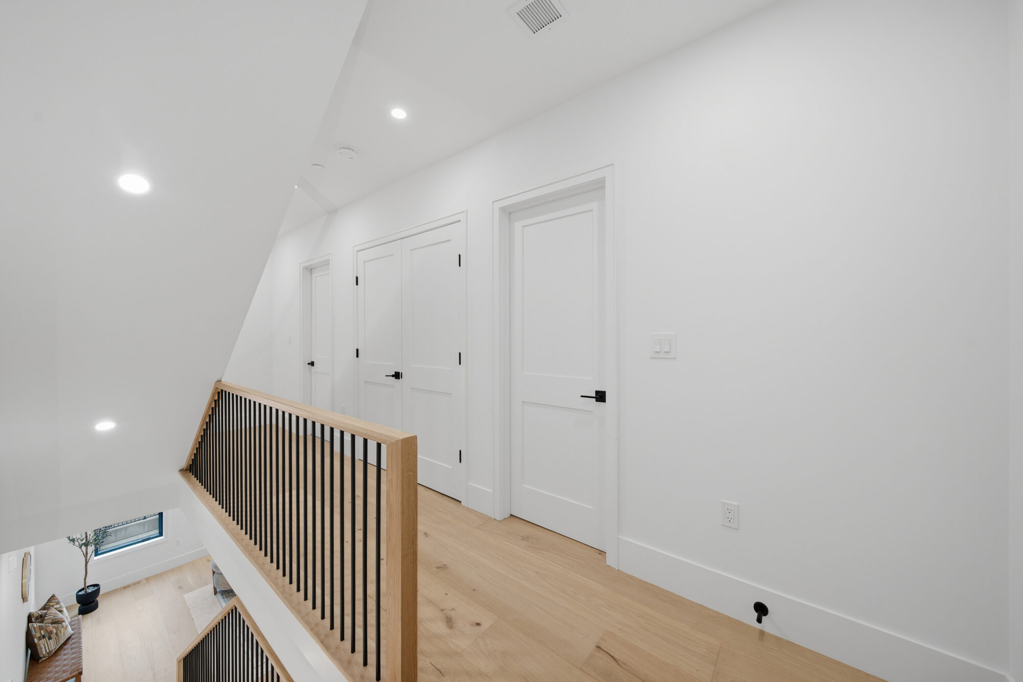 Finished upper-level hall at 421 East Sixth Street, Residence 4, South Boston