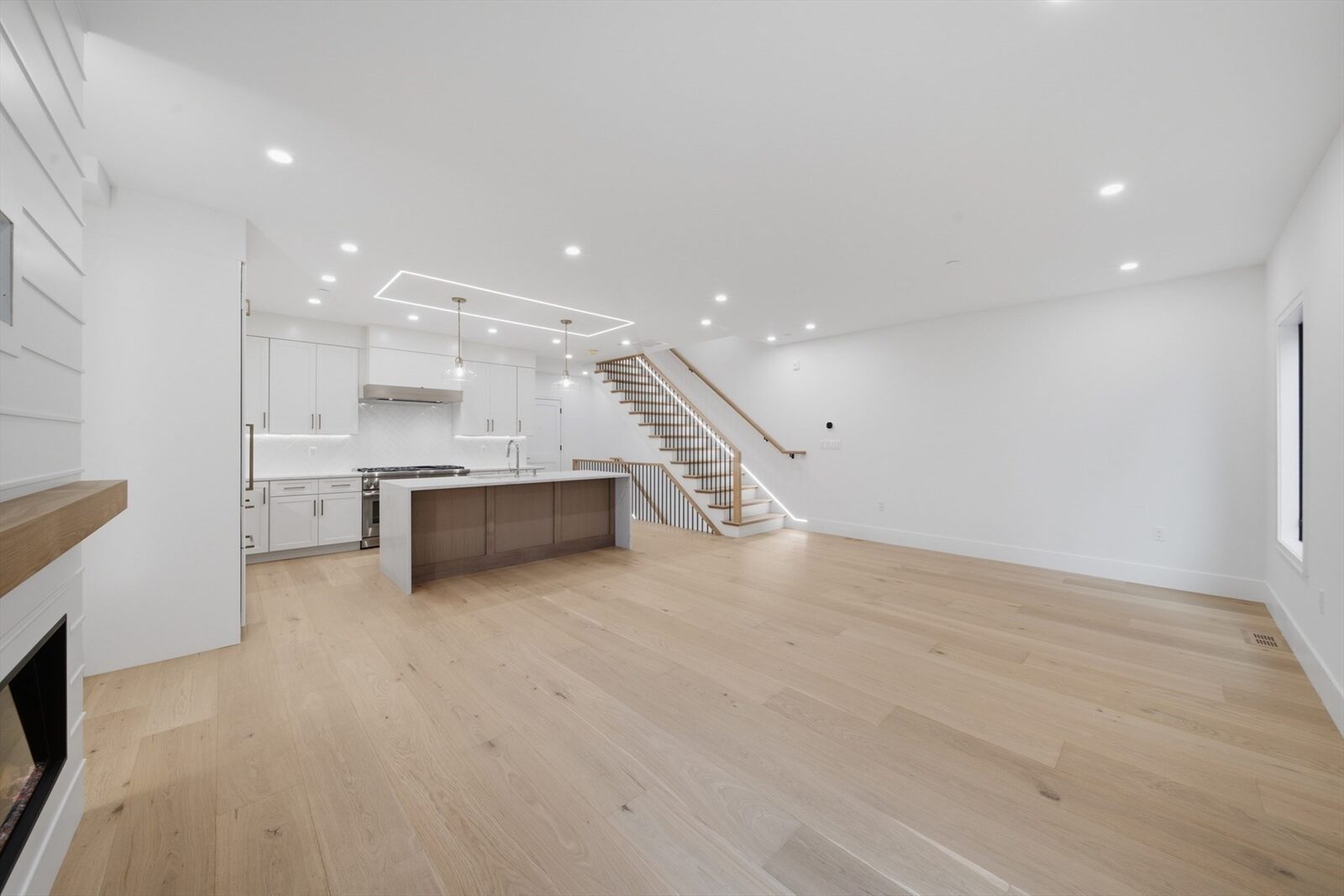 Stair and living level at 421 East Sixth Street, Residence 3