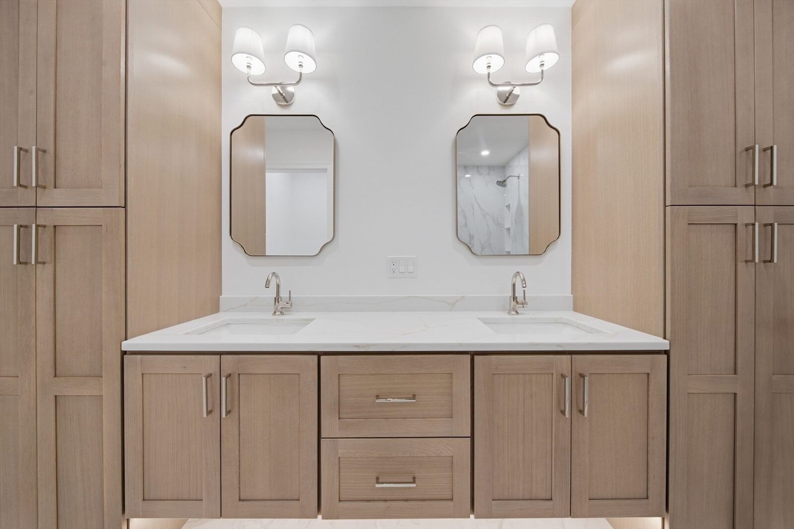 Primary bath vanity detail at 421 East Sixth Street, Residence 3
